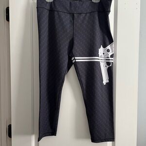 RARE!! Constantly Varied Gear Leggings with Gun Holster Graphic